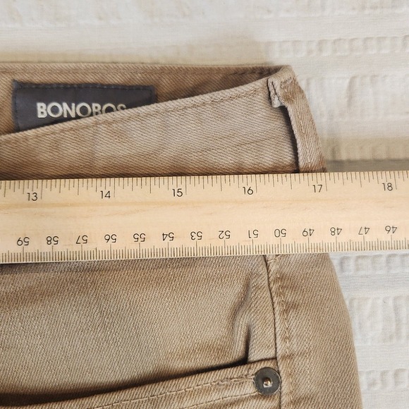 Bonobos Slim Fit Khaki Tan Stretch Cotton Five Pocket Pants Mens 32x32 - Picture 5 of 12